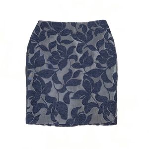 Ann Taylor LOFT 0 Petite Pencil Skirt Navy & Gray